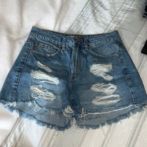 Garage denim shorts